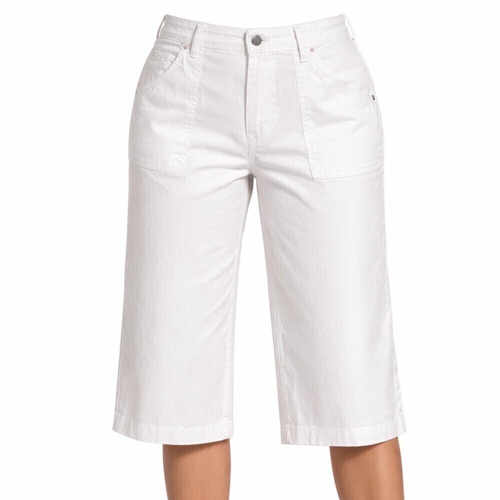 Ralph Lauren Sport capri pants white wide leg cropped cotton blend SZ 12